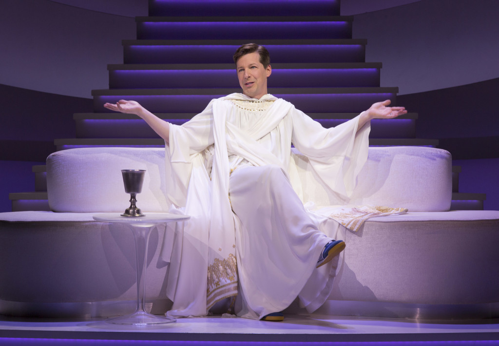 Sean Hayes as God in An Act of God; Photo by Jim Cox