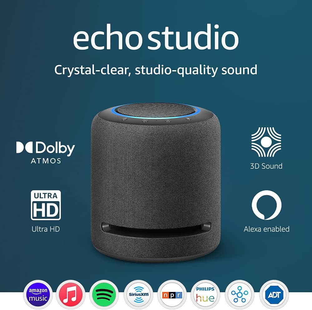 Buy Echo Studio - High-fidelity smart speaker with 3D audio and Alexa  Online at Lowest Price in India. B07G9Y3ZMC