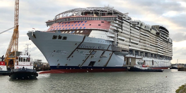 Wonder of the Seas is still being built in France, Royal Caribbean said Tuesday.