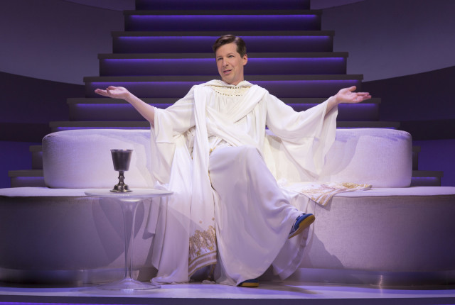 Sean Hayes as God in An Act of God; Photo by Jim Cox
