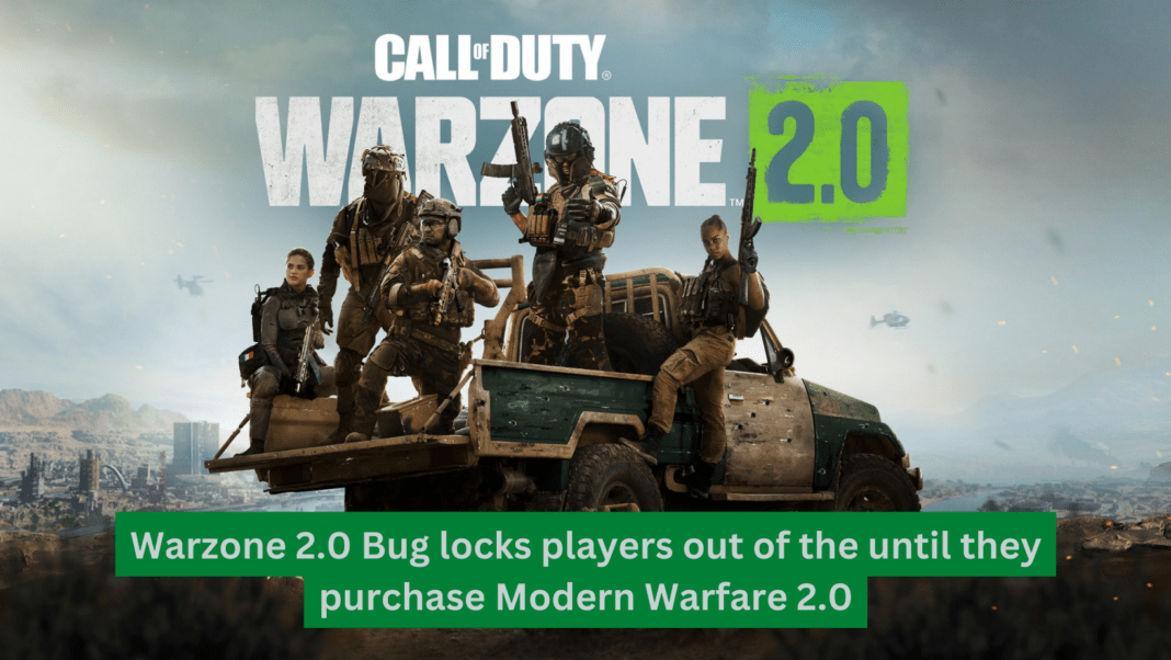 Warzone 2.0 Bug locks players out of the until they purchase Modern Warfare 2.0