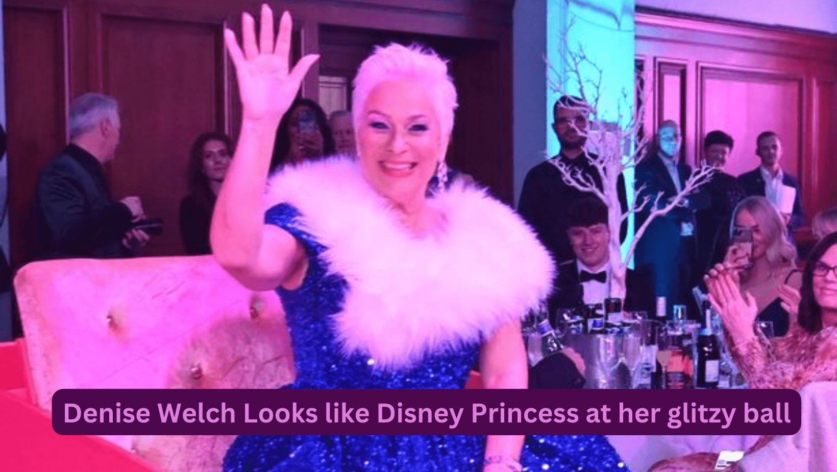 Denise Welch Looks like Disney Princess at her glitzy ball